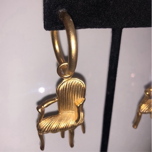Calling All Interior Designers! Chair Chair On Hoops Earrings-Boutique - Picture 8 of 9